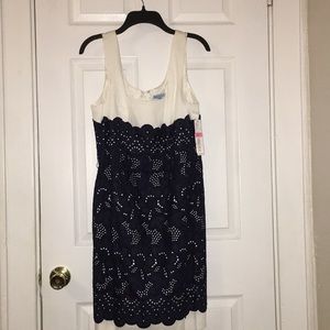 Navy blue & White never worn Dress